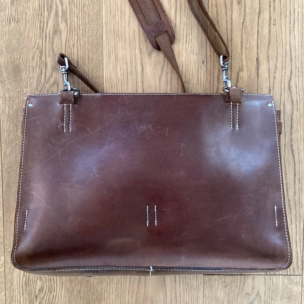 J. Crew Leather Messenger Bag